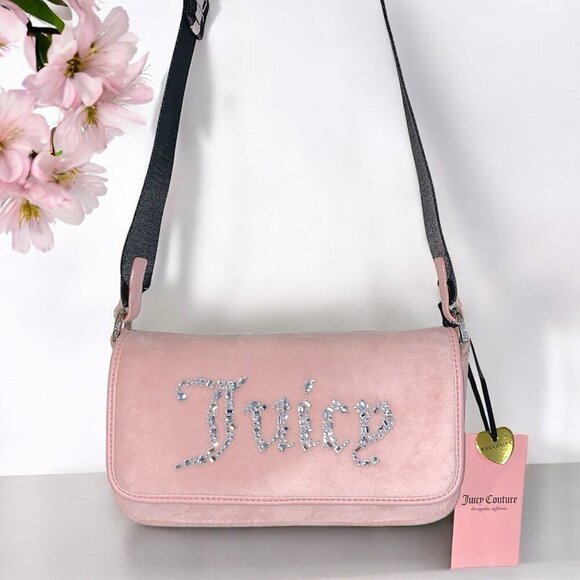 Juicy Couture Exclusive Pink Diamond Shoulder Crossbody Wallet Handbag Purse NWT - Picture 4 of 12